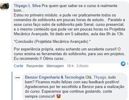 cursos da Benzor são confiáveis